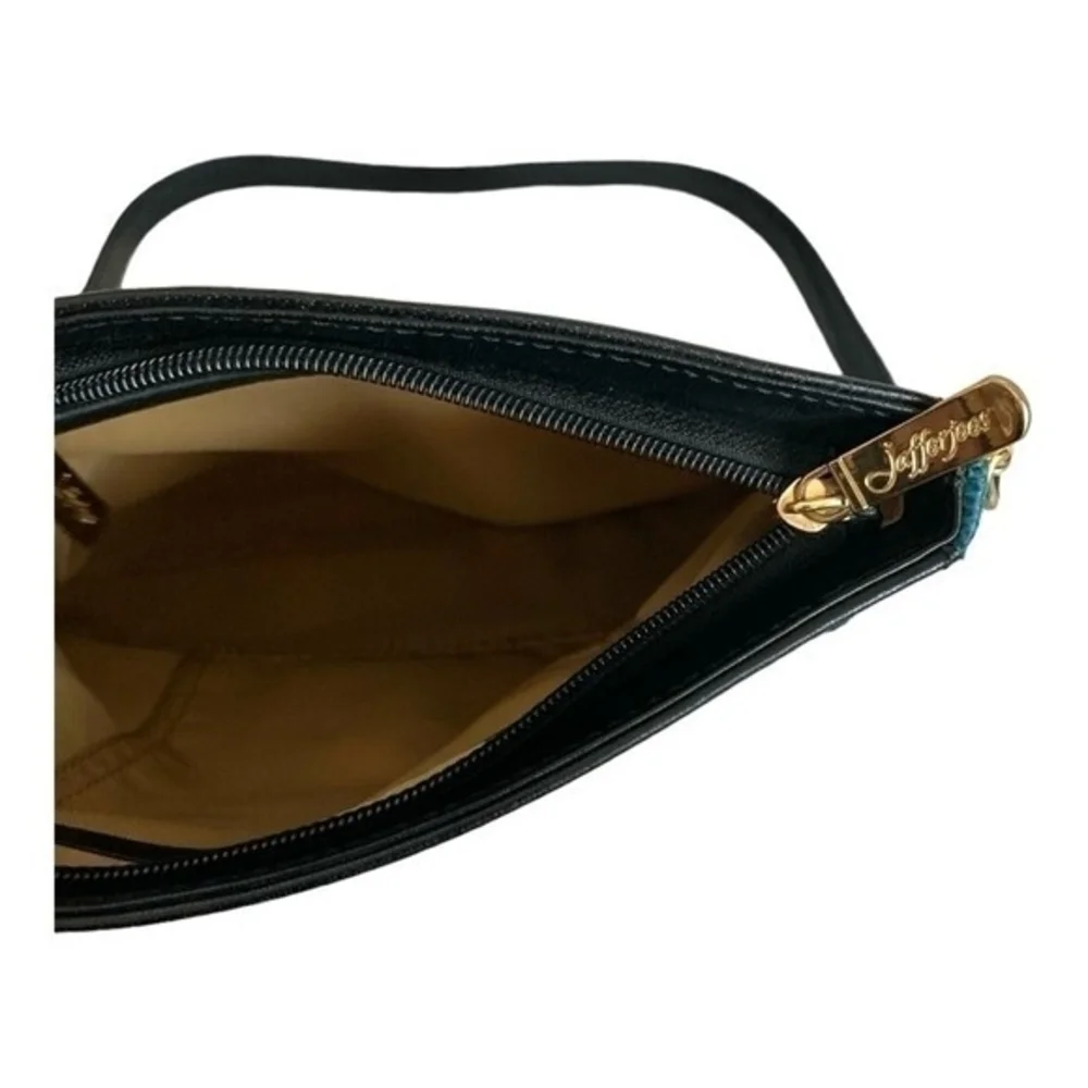 Jafferjees Turquoise Black Snake Skin Shoulder Crossbody Bag 10